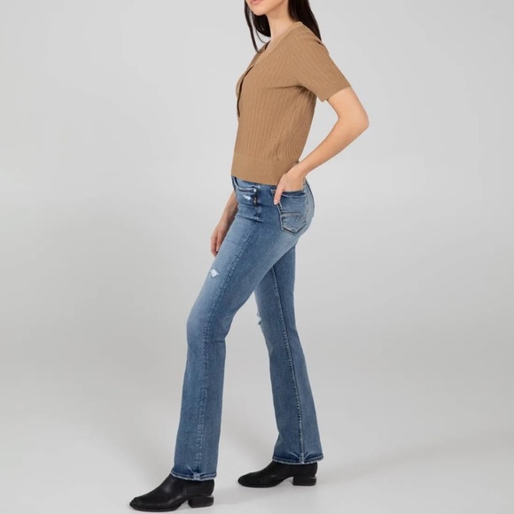 Silver Jeans Co Women's. Avery High Rise Slim Bootcut Jeans In Indigo - Picture 4 of 13